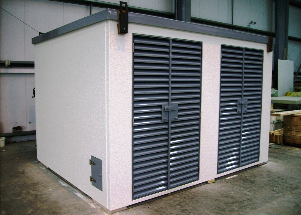 GRP Enclosure with Louvre Doors